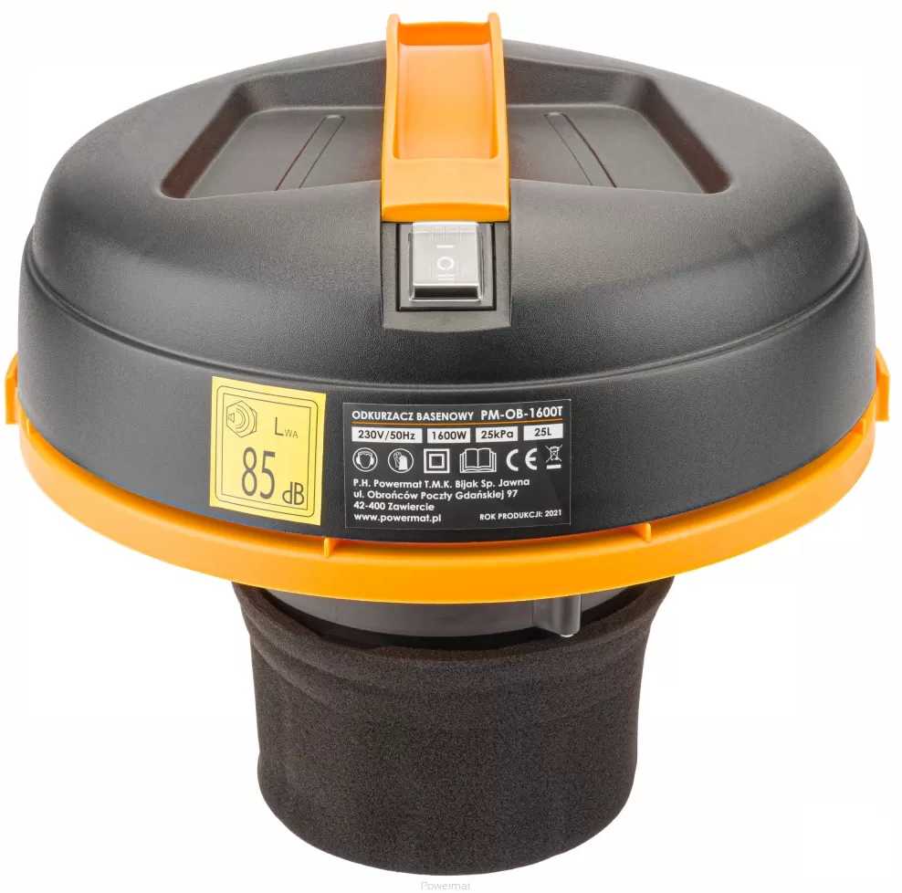 Daugiafunkcinis baseino dulkių siurblys, 1600W didelė galia, 25L talpos tūris, tvenkiniams, sodams, garažams, šlapiam ir sausam valymui