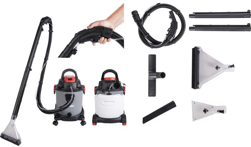 Lund Daugiafunkcinis šlapio ir sauso valymo dulkių siurblys, 1200W galingas siurblys, su pūtimo funkcija, 20L talpa, HEPA filtras, skirtas namų ir automobilių valymui