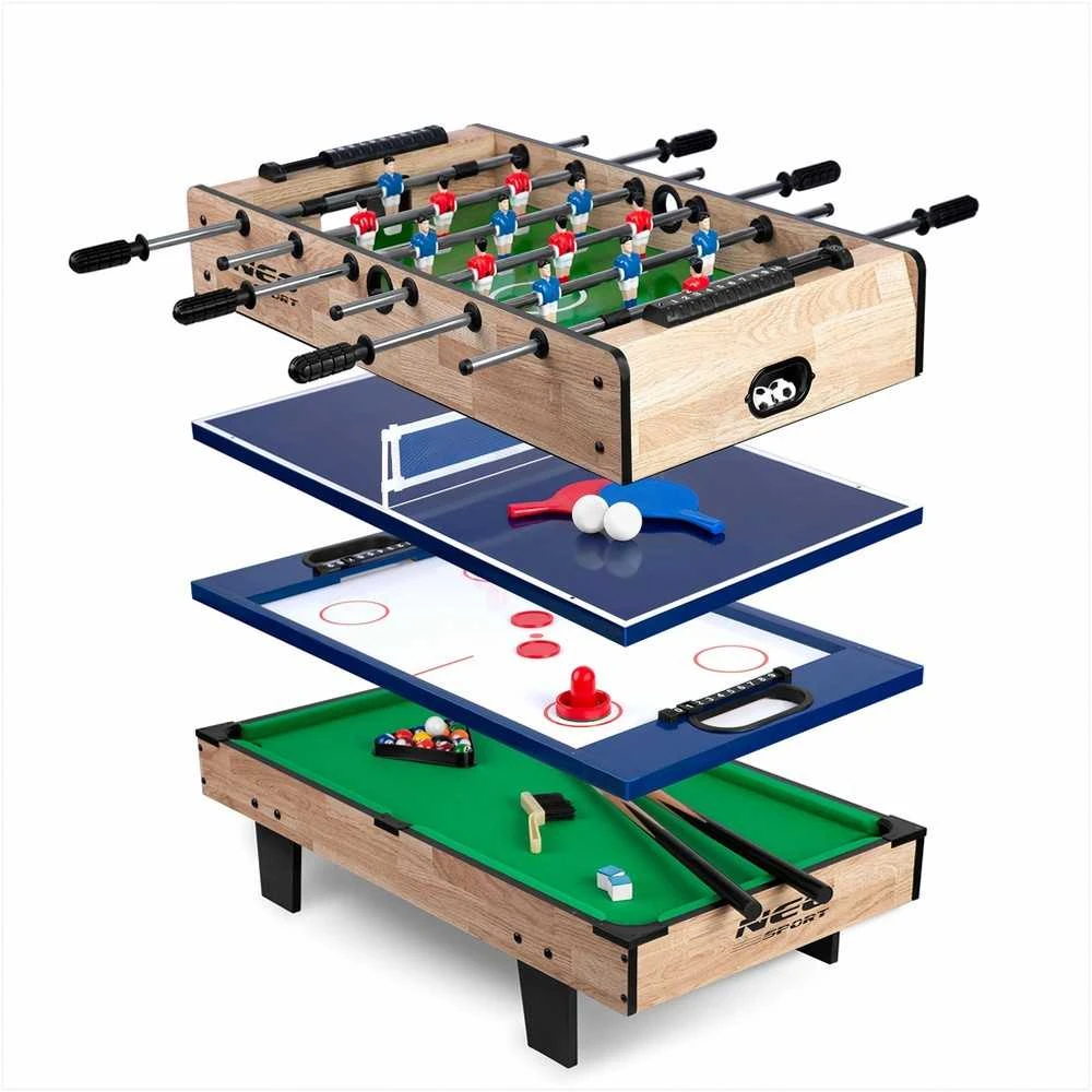Kelių žaidimų stalas 4in1 Neo Sport NS-800 80x43x30cm medinis
