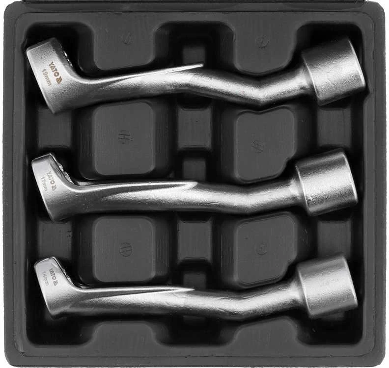 Toya Sa Poland Raktų rinkinys | kuro purkštukams ir įpurškimo siurbliams | 12,5 mm (1/2") | 14 - 17 - 19 mm (YT-17619)