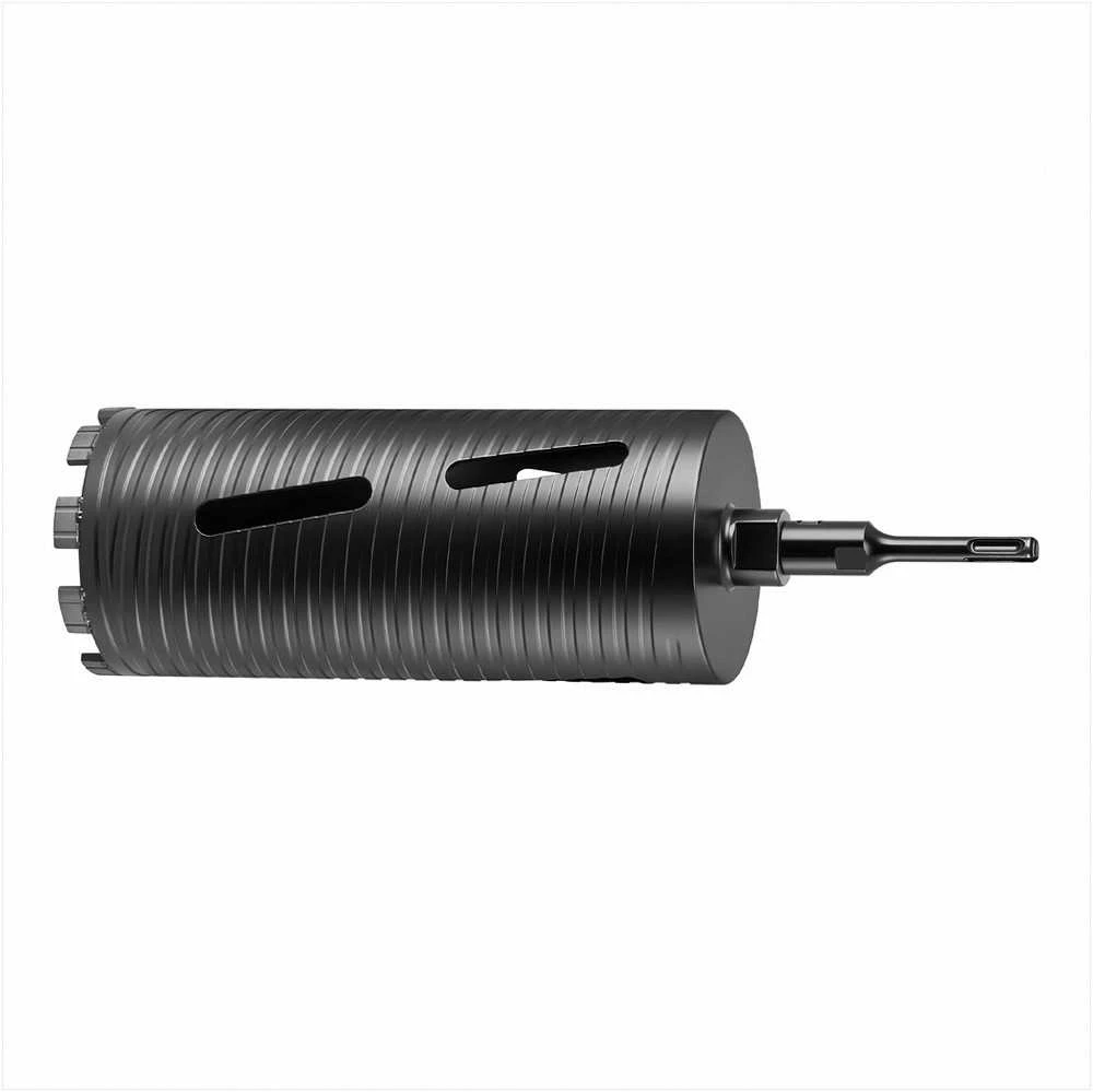 Deimantinė gręžimo karūna gelžbetoniui, raudonoms plytoms ir mūrui, sausas deimantinis gręžimas su 3 adapteriais, 102 mm skersmuo, sauso gręžimo karūna, betono grąžtas