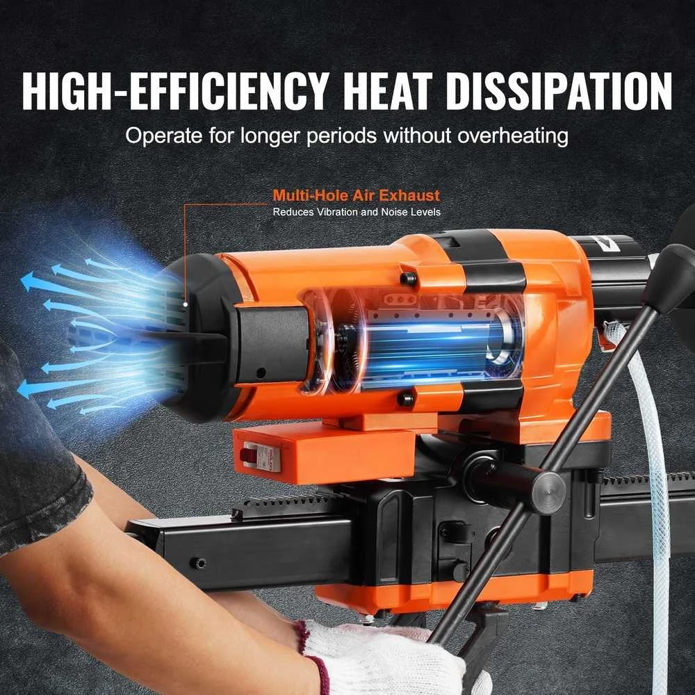 Deimantinė gręžimo mašina 3500W, 20-300mm, šlapiam/sausam gręžimui, betonui, gręžimo įrankis, šerdies gręžtuvas