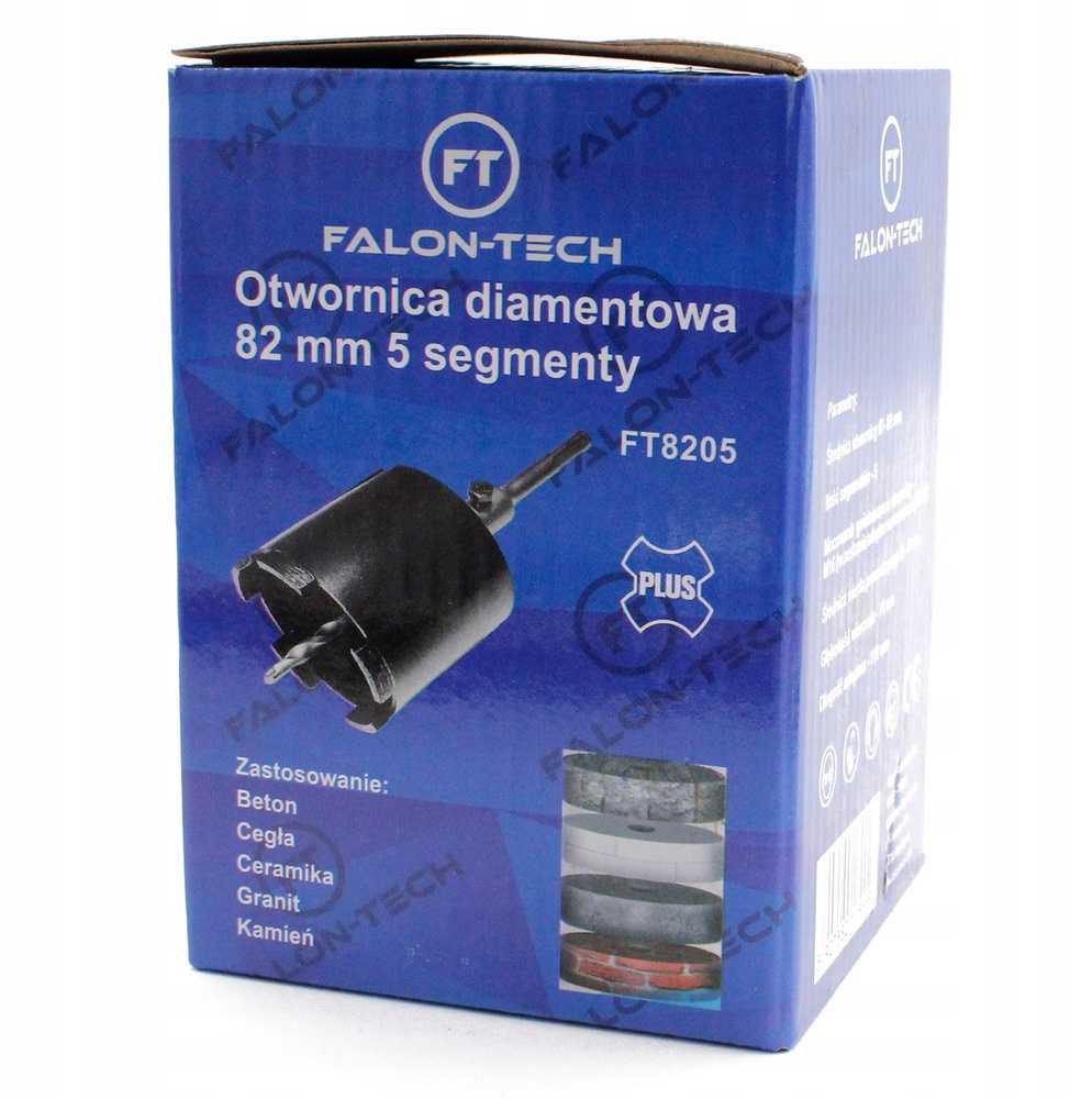 Deimantinis karūninis grąžtas 82mm betonui, plytoms, silikatui, 5 segmentai turbo, M16 SDS+ adapteris, profesionalus gręžimas