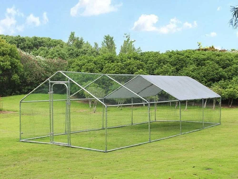 Dengtas gyvūnų aptvaras, didelis paukščių narvas, cinkuoto plieno vielos tinklelis, modulinis gyvūnų aptvaras, lauko gyvūnų voljeras