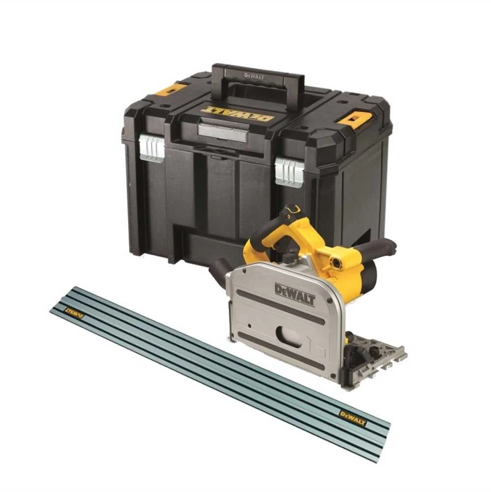 Dewalt elektrinis įleidžiamas pjūklas + kreipiančioji liniuotė, 1,5 m (‎DWS520KTR-QS)