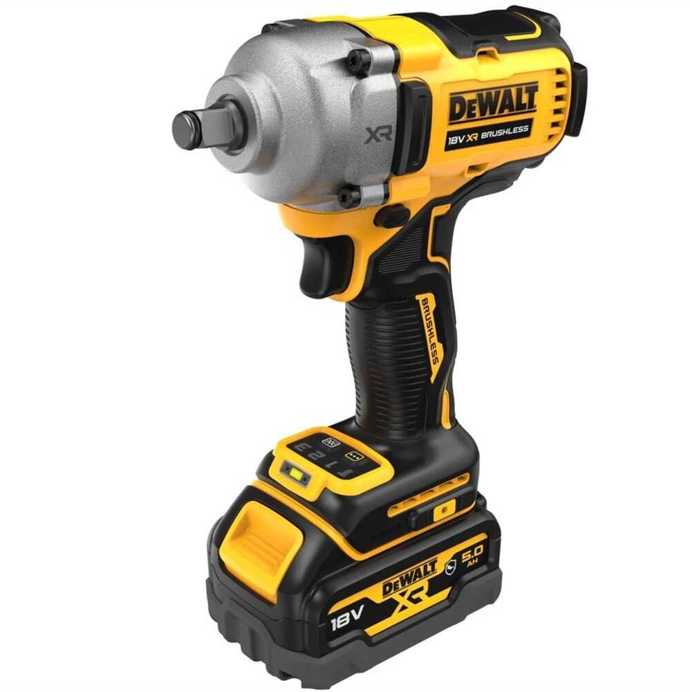 DEWALT Smūginis veržliasukis 1/2" 18V 812Nm 2x5,0Ah 4-BIEGI PIERŚCIEŃ ZABEZPIECZAJĄCY DCF891P2G