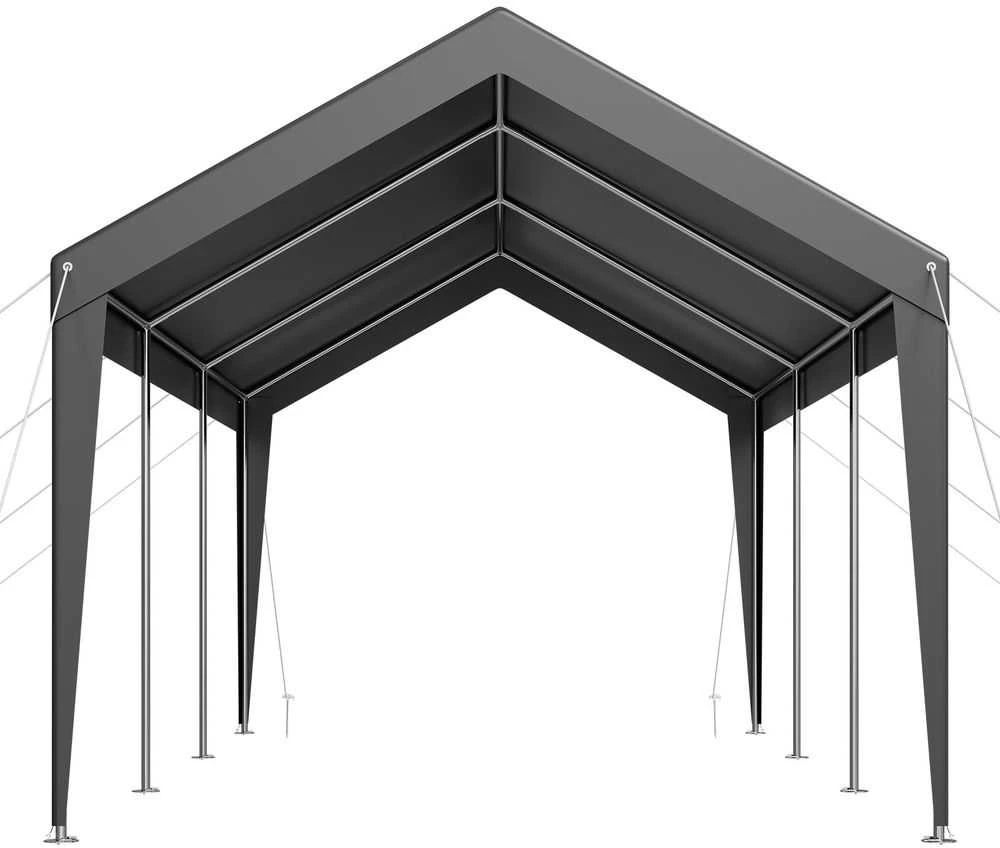 VEVOR Automobilio pastogė 3 x 6 m pilka