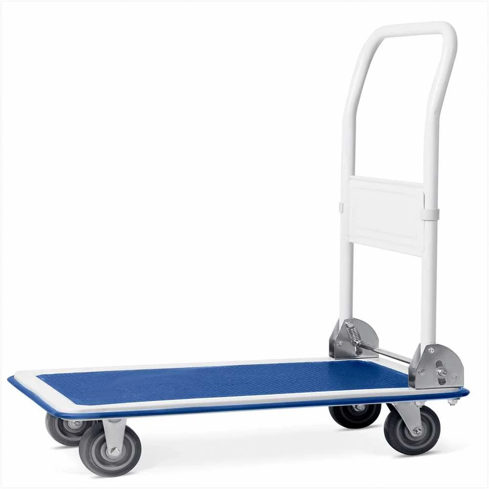 Humberg Didelės apkrovos rankinis vežimėlis, 300 kg talpa, sulankstomas platforminis vežimėlis, sandėlio transportavimo vežimėlis, pramoninis vežimėlis