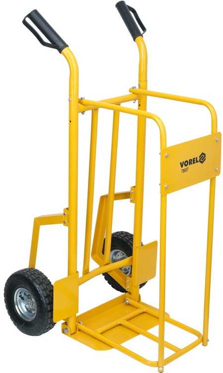 Didelio našumo medienos transportavimo vežimėlis, 200 kg talpa, plieninė konstrukcija, pneumatiniai ratai, sodo ir namų naudojimui, rankinis vežimėlis