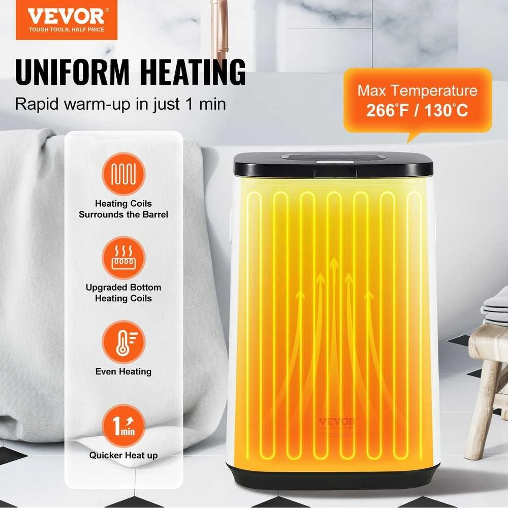 Vevor 20 l rankšluosčių šildytuvas su LED ekranu