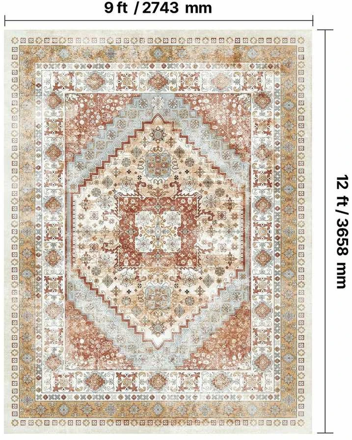 VEVOR didelis kilimas 274 x 366 cm vidinis neslystantis