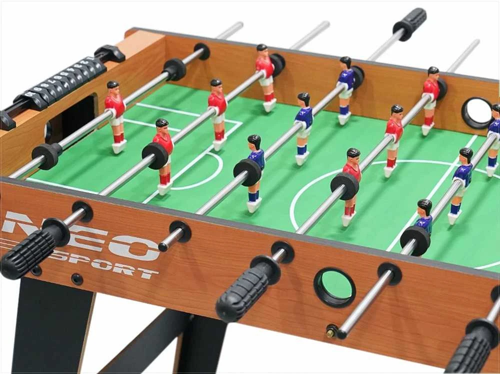 Neo-Sport Didelis stalo futbolo žaidimas šeimos pramogoms, vidaus žaidimų stalas, varžybinis sporto žaidimas, stalo futbolas dviem žaidėjams