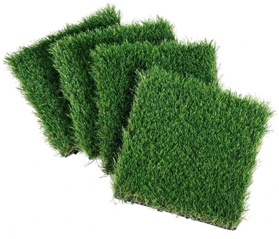 Dirbtinės žolės plytelės, sujungiama veja, savaime drenuojantis kilimėlis, 305x305mm sintetinės žolės plytelės, lauko sodo plytelės