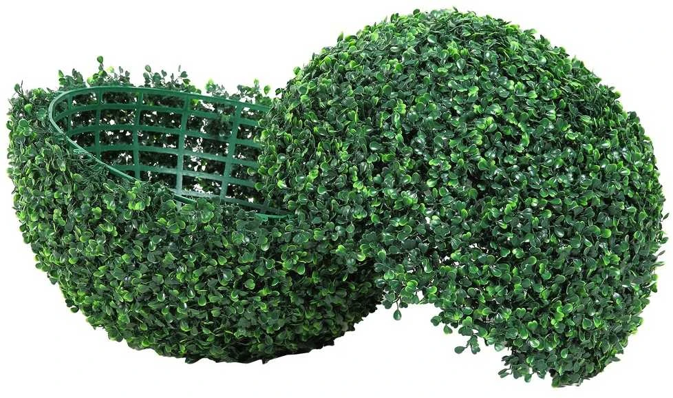 Dirbtiniai dekoratyviniai medeliai, 50.8 cm, rutulinės formos dirbtinis augalas, žali dekoratyviniai rutuliai kiemui, balkonui, sodui, vestuvėms ir namų dekorui