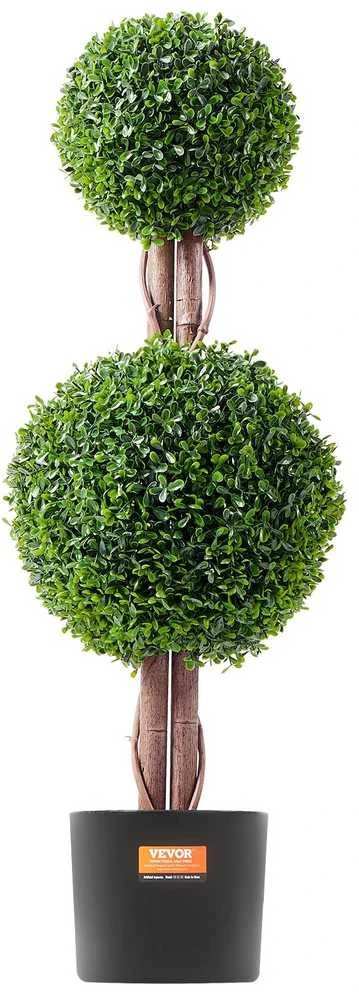 Dirbtinis buksmedžio medis 91.4 cm, 2 vnt., UV spinduliams atsparus lauko dekoras