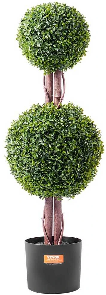 Dirbtinis buksmedžio medis 91.4 cm, 2 vnt., UV spinduliams atsparus lauko dekoras