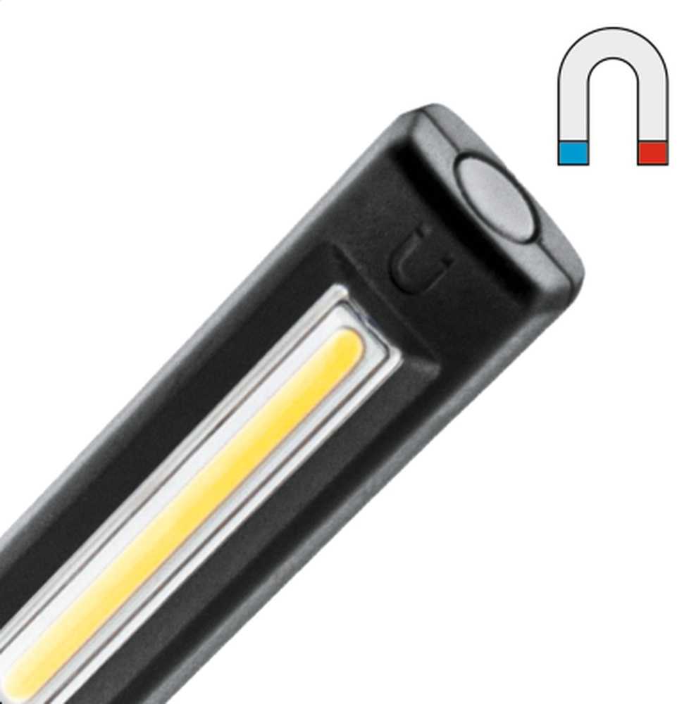 Dirbtuvių COB LED lempa su lanksčia rankena, reguliuojama šviesa, magnetiniu pagrindu, darbo lempa, inspekcinė lempa