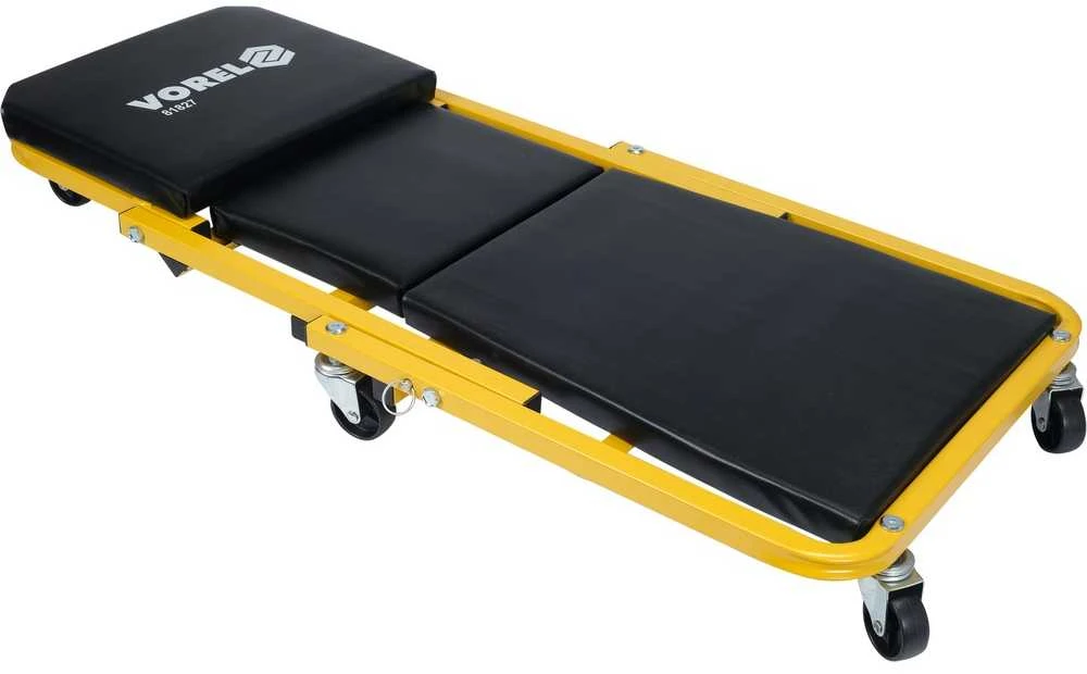 Vorel Dirbtuvių sėdynės lova 2 viename, PP medžiaga, 150 kg keliamoji galia, mechaniko sėdynės lova, garažo sėdynė, automobilių dirbtuvių lova