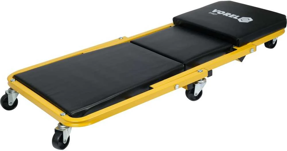 Vorel Dirbtuvių sėdynės lova 2 viename, PP medžiaga, 150 kg keliamoji galia, mechaniko sėdynės lova, garažo sėdynė, automobilių dirbtuvių lova
