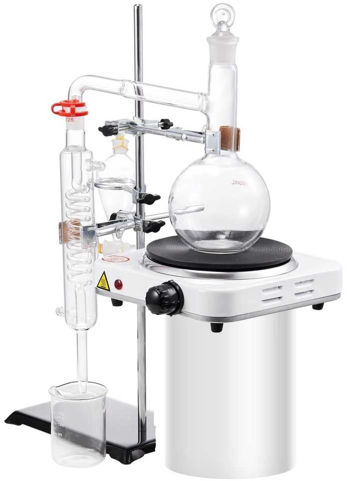 Distiliavimo aparatas, 500 ml, 33 dalių komplektas, 1000 W kaitlentė