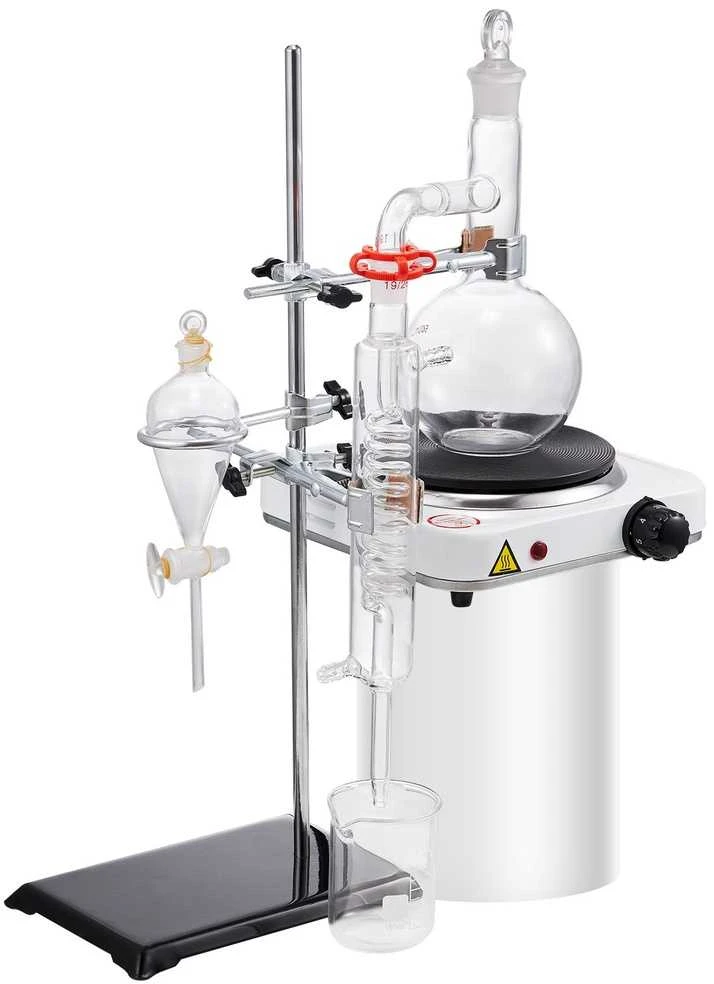 Distiliavimo aparatas, 500 ml, 33 dalių komplektas, 1000 W kaitlentė