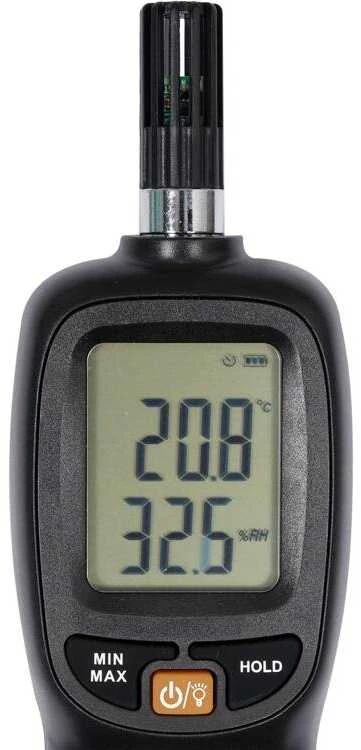 Drėgmės ir temperatūros matuoklis santykinei drėgmei ir aplinkos temperatūrai stebėti, skaitmeninis higrometras