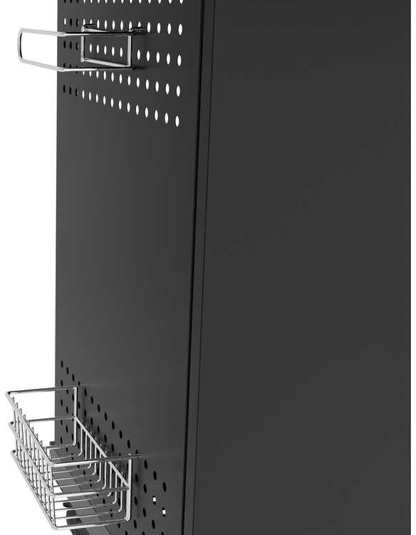 Dujinė kepsninė, 6 degikliai + infraraudonųjų spindulių šoninis degiklis, 19.5 kW, juodo plieno, lauko/sodo, nešiojama, šeimyninė, BBQ grilis