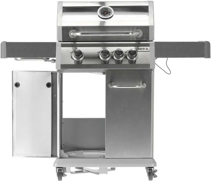YATO DUJINĖS GRILLĖS 3+1 NERŪDIJANČIOJO PLIENO 11,5KW / STIKLAS
