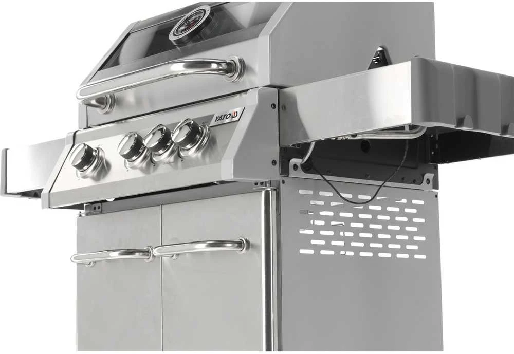 YATO DUJINĖS GRILLĖS 3+1 NERŪDIJANČIOJO PLIENO 11,5KW / STIKLAS