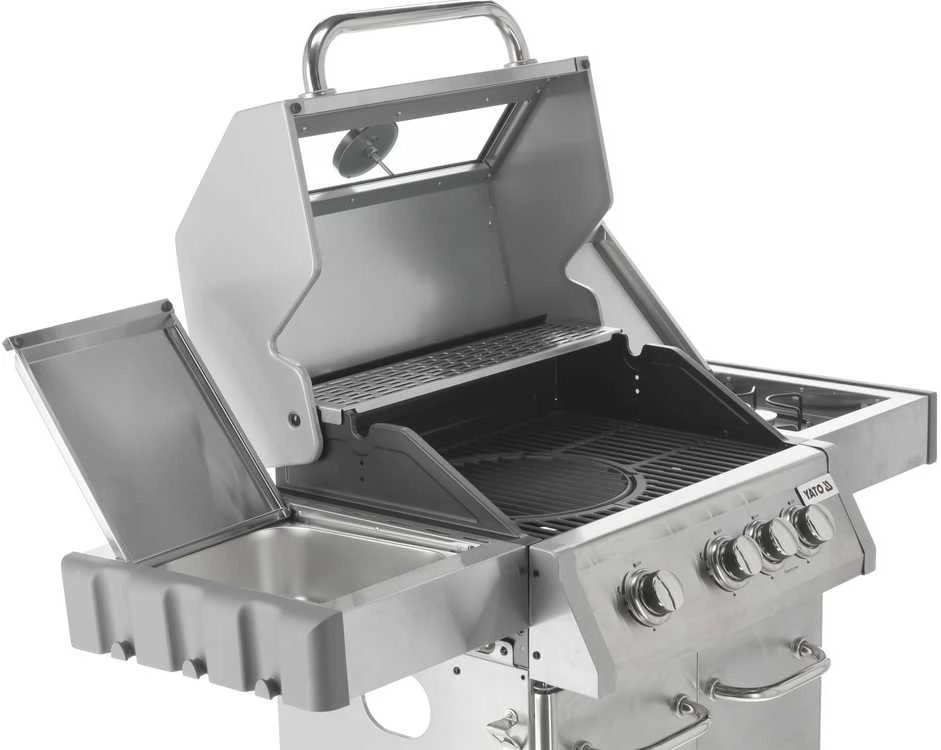 YATO DUJINĖS GRILLĖS 3+1 NERŪDIJANČIOJO PLIENO 11,5KW / STIKLAS