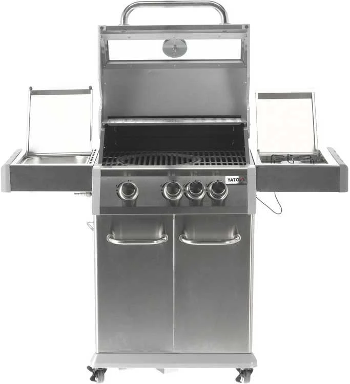 YATO DUJINĖS GRILLĖS 3+1 NERŪDIJANČIOJO PLIENO 11,5KW / STIKLAS