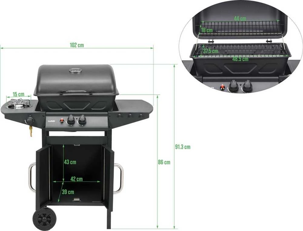 Lund Toya Sa Poland Lauko kepsninė / grilis | 2+1 | dujos | 8 kW (99645)