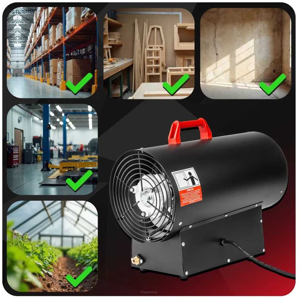 Red Technic Dujinis šildytuvas Raudona Technic RTNGG0118, 45 kW su termostatu