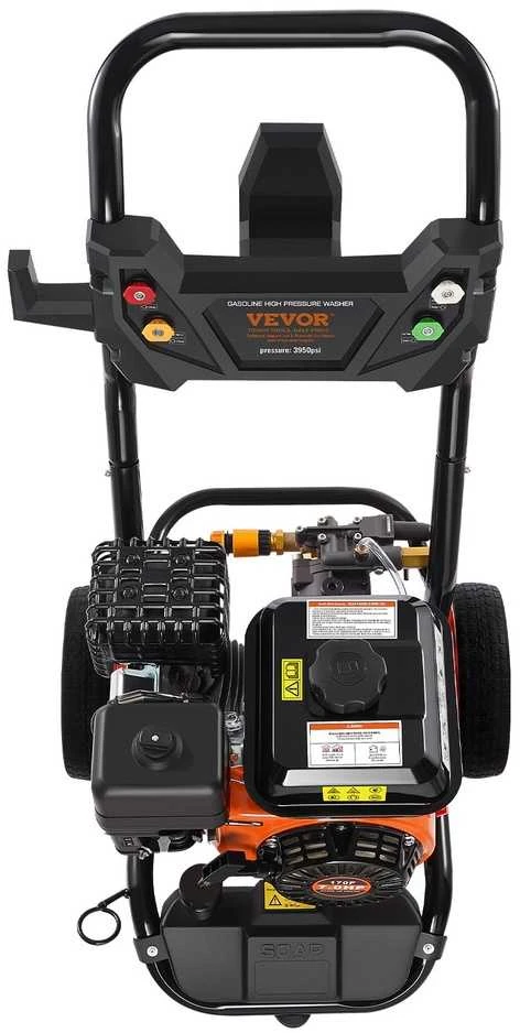 Dujinis slėginis ploviklis, aukšto slėgio ploviklis su purkštukų rinkiniu automobilių valymui, 3950 PSI, 10L/min, nešiojamas dujinis slėginis ploviklis