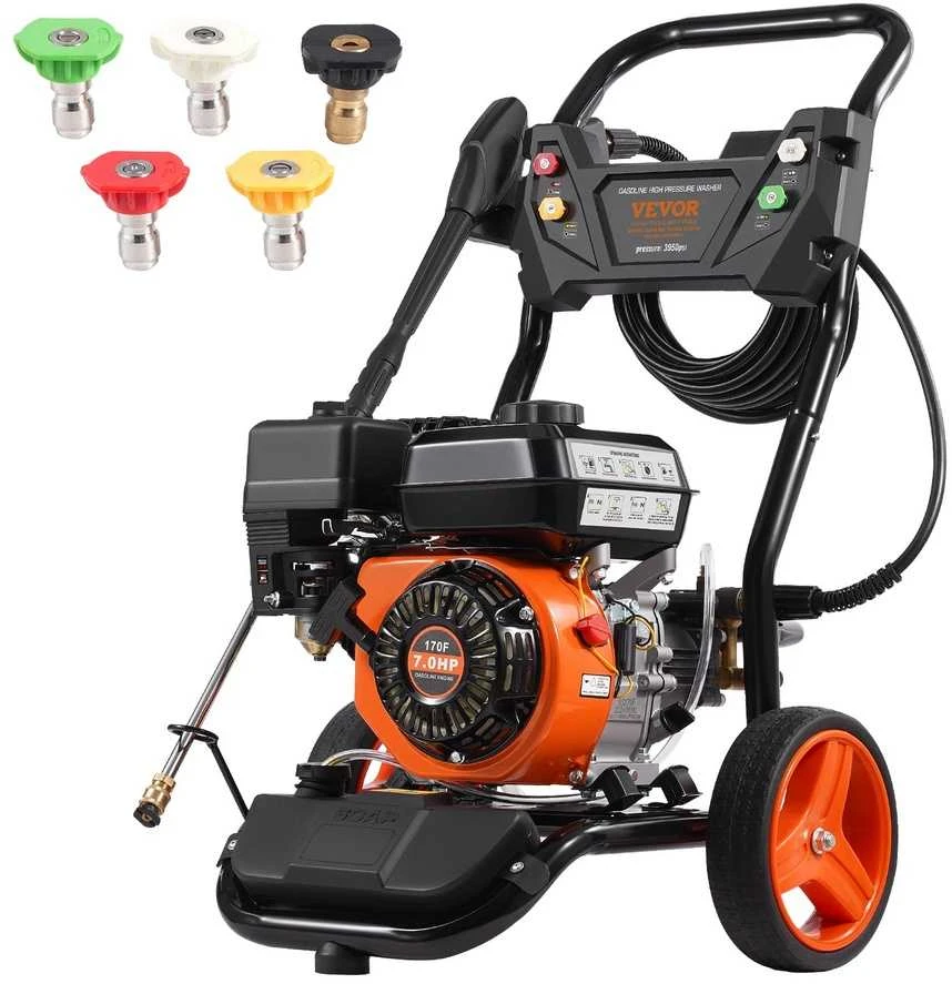 VEVOR Aukšto slėgio plovimo įrenginys automobiliams 3950 PSI
