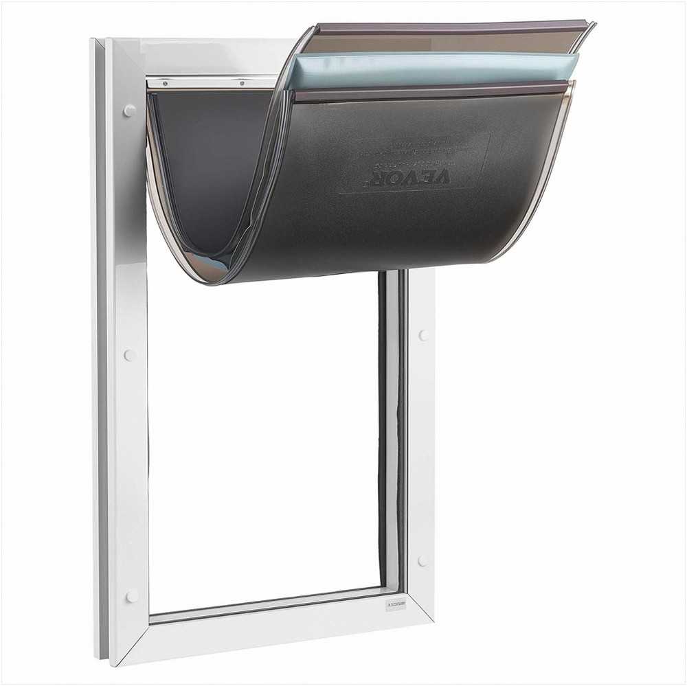 Dureles sunims, X-Large su trimis magnetiniais atvartais ir metaliniu remu, tvirta oro salygoms atspari konstrukcija vidaus ir lauko durims, lengvas montavimas, baltos sunu dureles