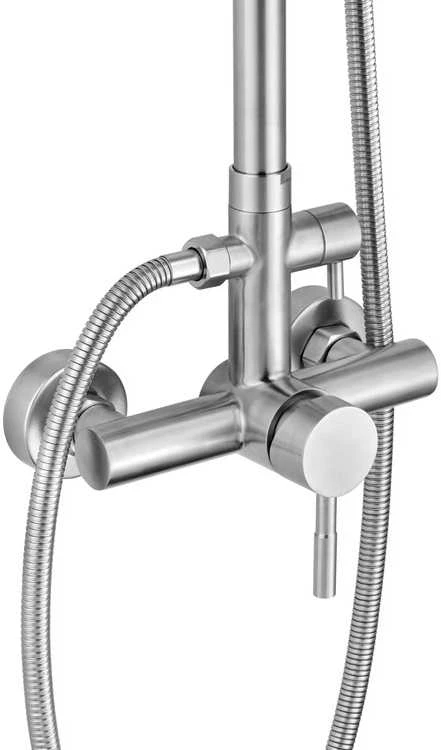 Dušo kolona iš nerūdijančio plieno kabinai/voniai, reguliuojamas aukštis, lietaus dušas, dušo komplektas