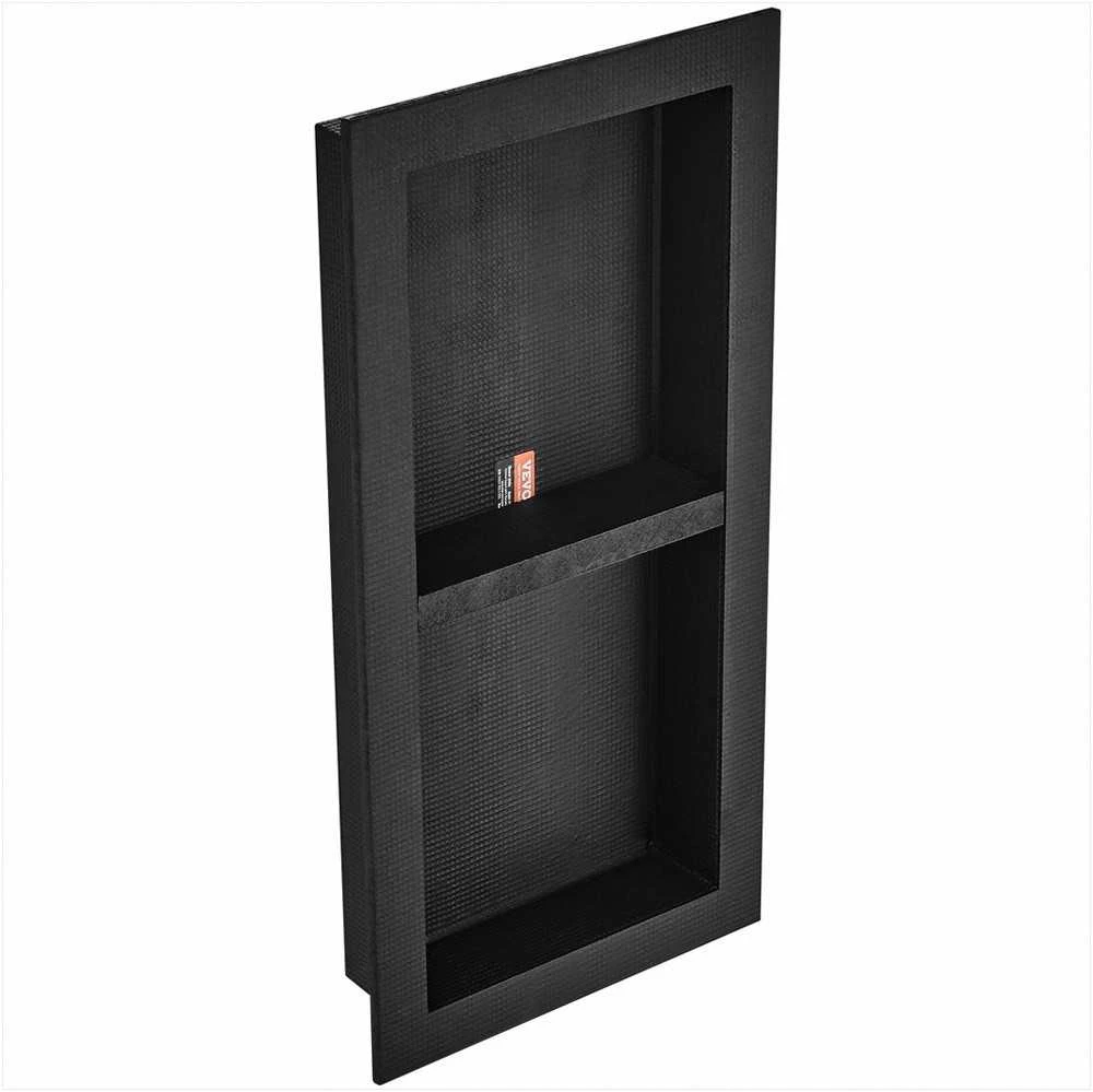 Dušo niša plytelėms, dviguba lentyna, įleidžiama į sieną, sandari apsauga, 40.64 x 81.28 cm, vonios kambario sieninis organizatorius