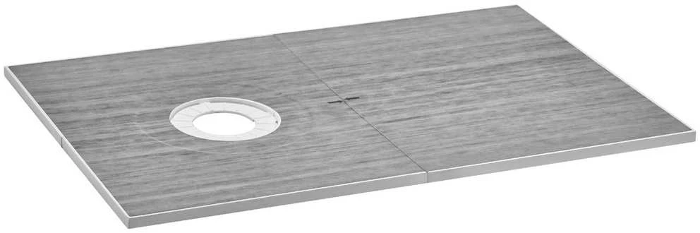 Dušo padėklas 152.4x96.5cm, lengvas EPS, kampinis nutekėjimas, nepralaidus vandeniui, vonios renovacijai