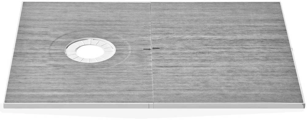 Dušo padėklas 152.4x96.5cm, lengvas EPS, kampinis nutekėjimas, nepralaidus vandeniui, vonios renovacijai
