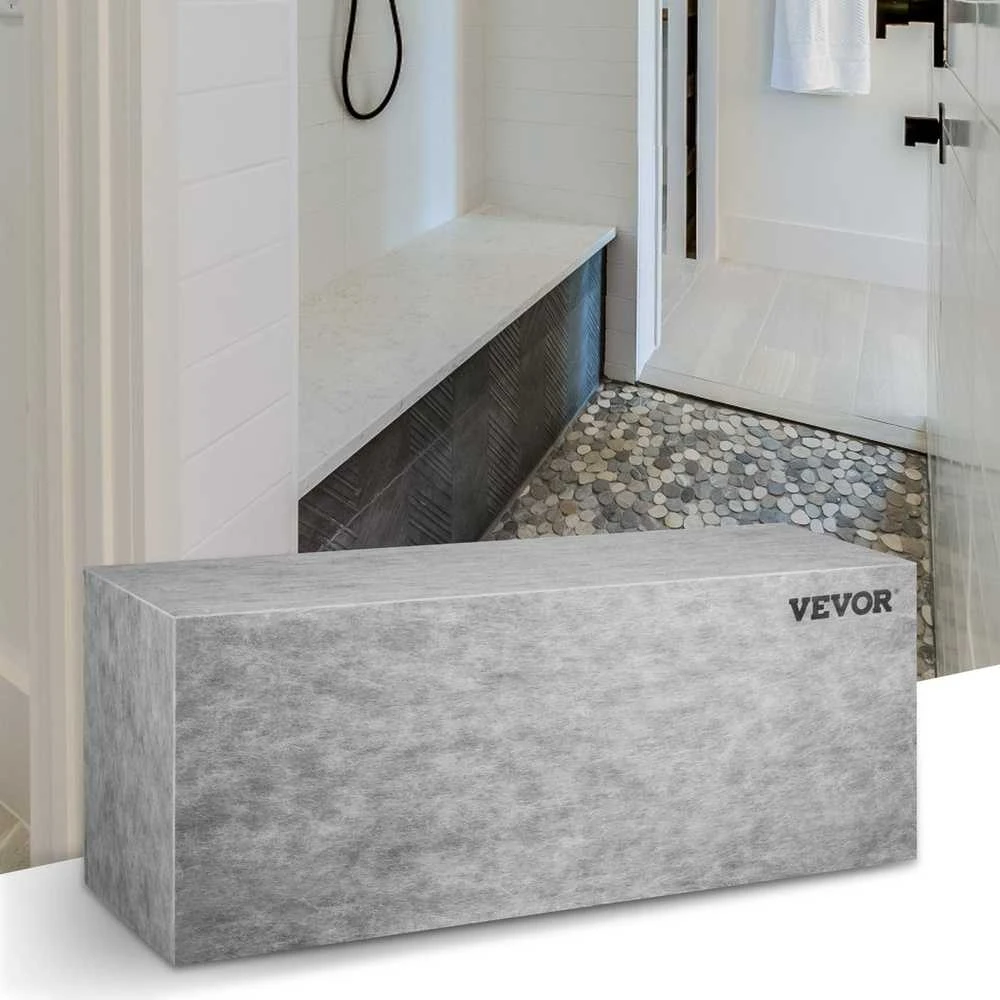 VEVOR Dušo kampinė sėdynė plytelėms, 120 x 40 x 50 cm