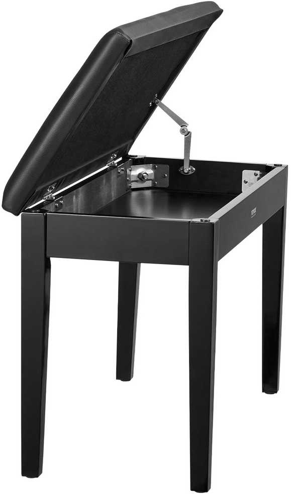 Dviguba pianino kėdė su saugykla, paminkštinta pianino taburetė, medinis pianino suolas, dviejų asmenų klavišinių instrumentų suoliukas