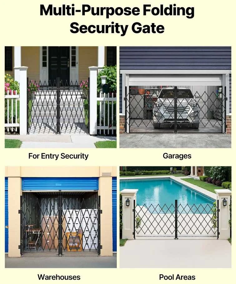 VEVOR Lockable dvigubos žirklinės grotelės 320x160.5 cm