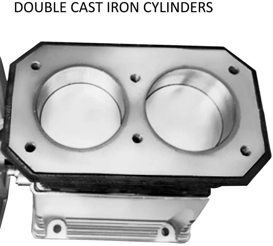 Dvigubo cilindro oro kompresoriaus siurblys, 2.2KW, 116 PSI, pramoninės klasės