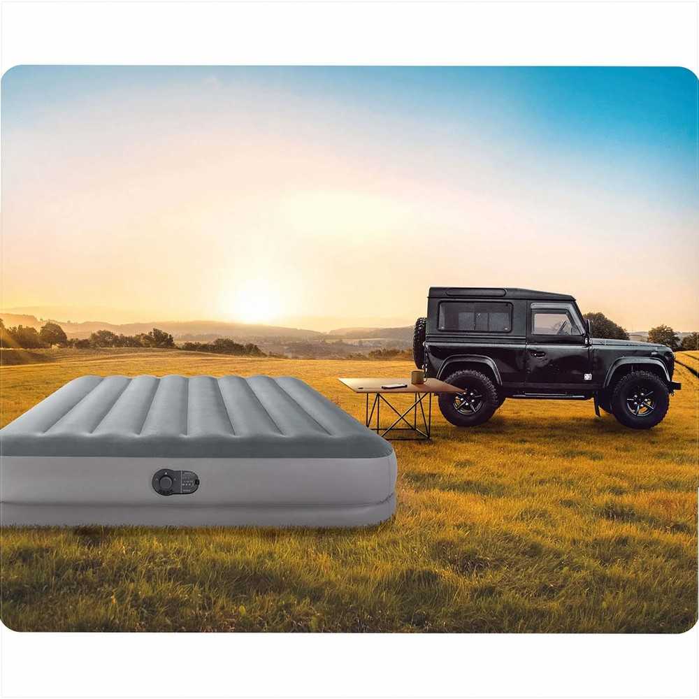 Pripučiamas čiužinys Intex Queen Prestige Mid-Rise su USB pompa 152×203×30 cm
