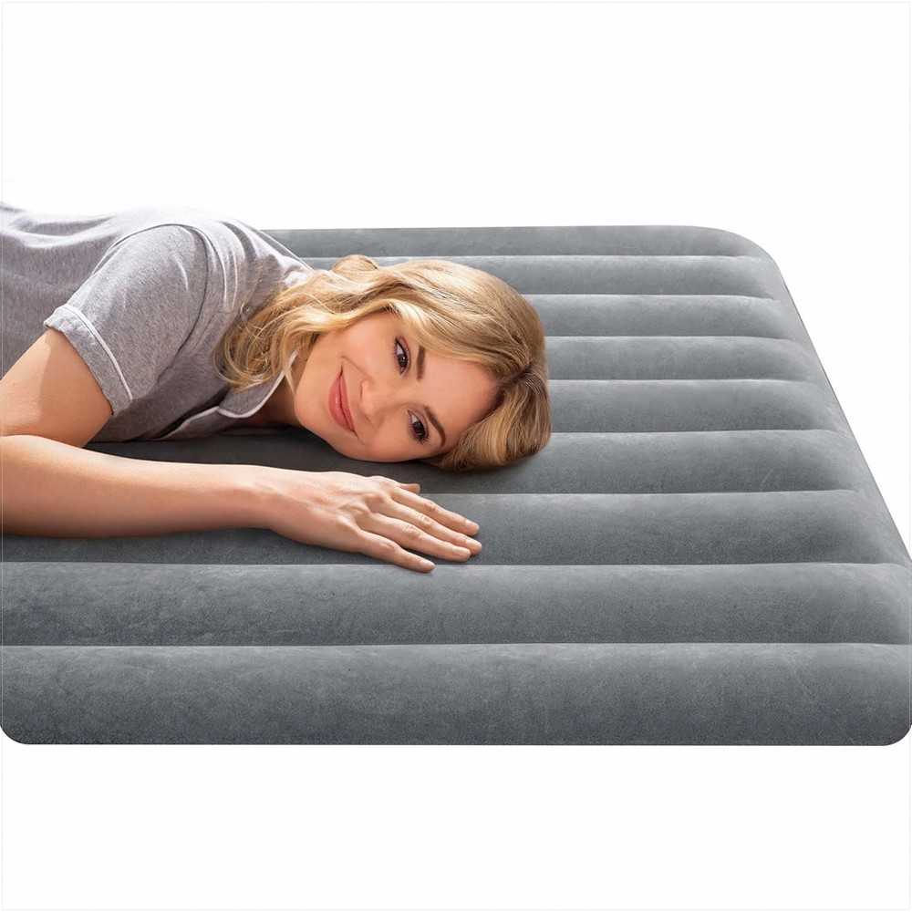 Pripučiamas čiužinys Intex Queen Prestige Mid-Rise su USB pompa 152×203×30 cm