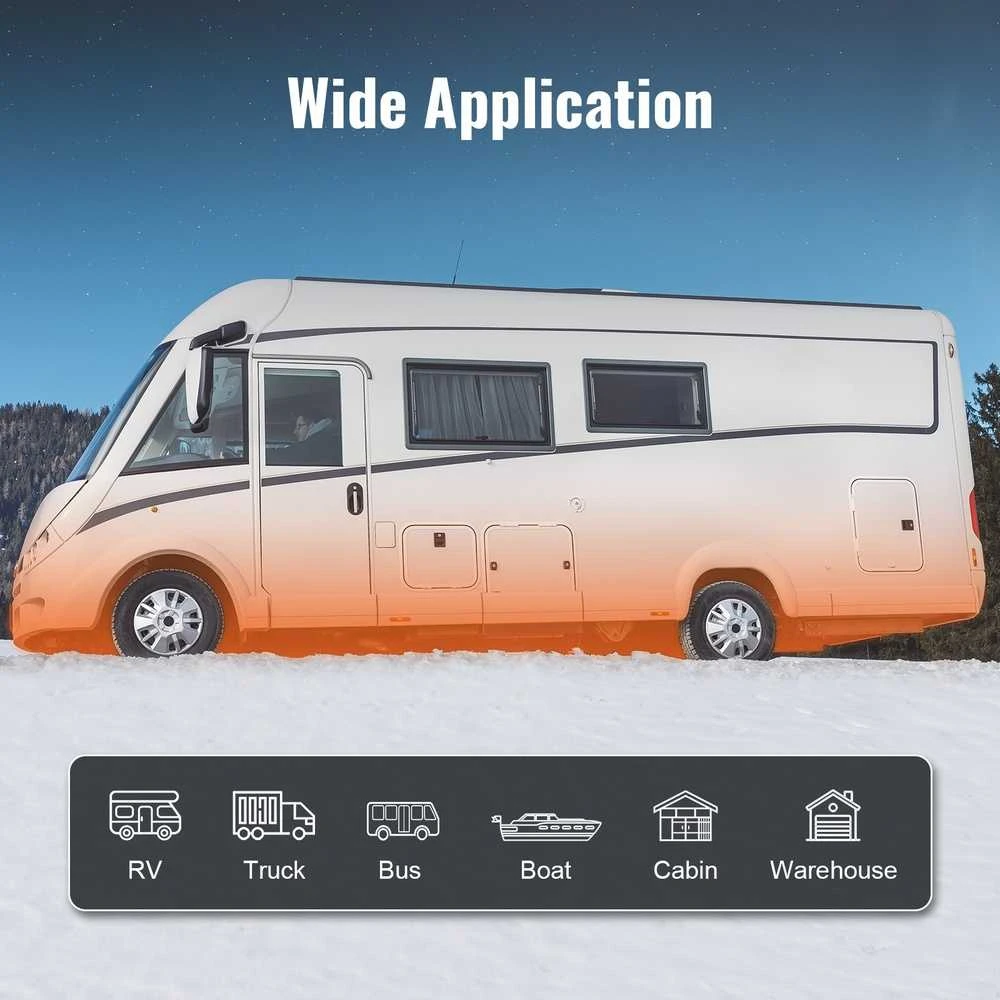 Dyzelinis šildytuvas 12V 8kW, su Bluetooth, LCD, automobiliui, autobusui, kemperiui, namams, greitas, ekonomiškas