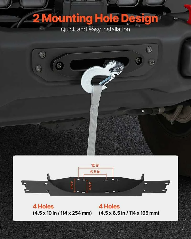 Džipų gervės laikiklis, Jeep Wrangler, plieno, 5.44 t, bekelės gervės platforma, gervės tvirtinimas