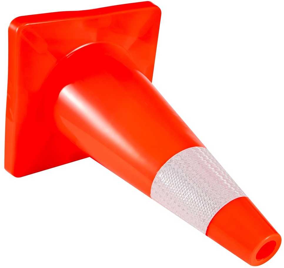 VEVOR Eismo saugumo kūgiai 45,7 cm, PVC pagrindas, oranžiniai atšvaitiniai, 12 vnt. pavojaus kūgiai parkavimui