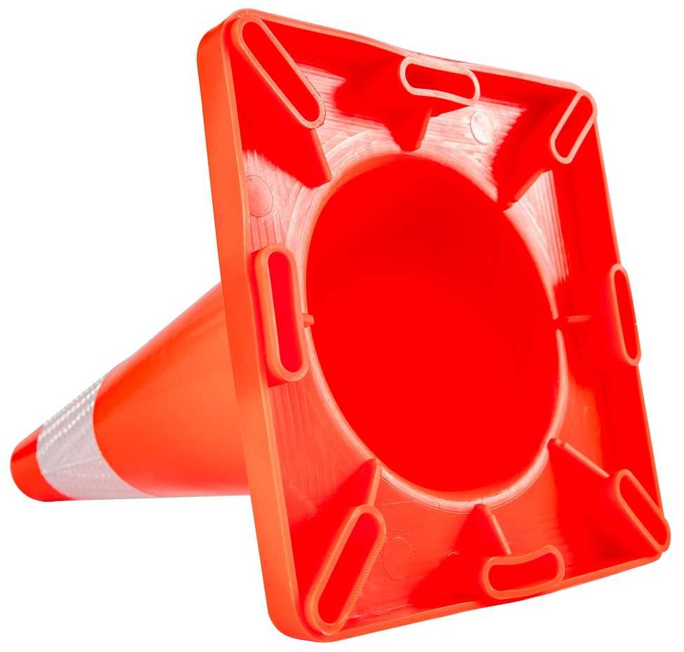 VEVOR Eismo saugumo kūgiai 45,7 cm, PVC pagrindas, oranžiniai atšvaitiniai, 12 vnt. pavojaus kūgiai parkavimui